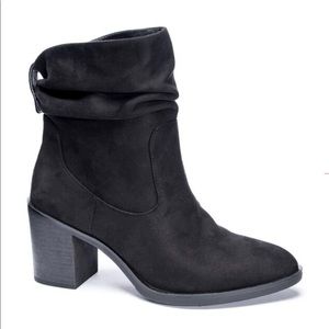 Kalie Black Suede Booties